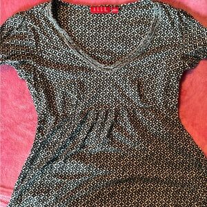 Elle Monochrome Geometric Women's Blouse